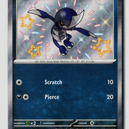 Pokemon 2024 Paldean Fates Pawniard #185/91