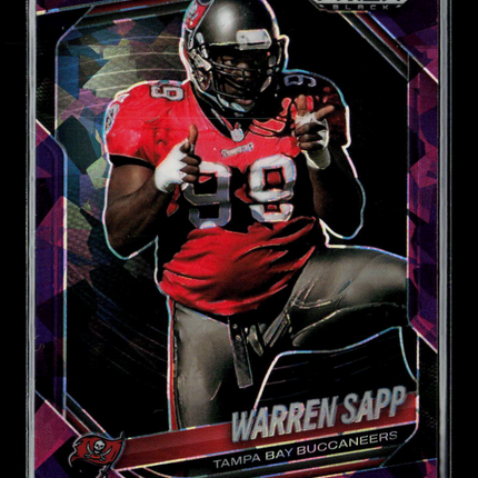 2026 Panini Prizm Black Warren Sapp #144 Purple Cracked Ice 095/149