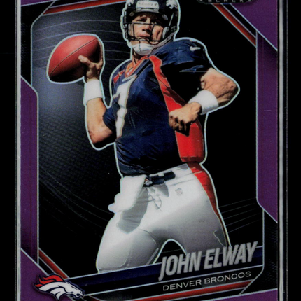2026 Panini Prizm Black Football John Elway #49 Purple /99