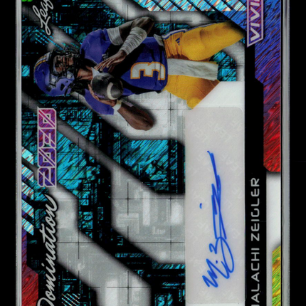2025 Leaf Vivid Domination Malachi Zeigler #DA-MZ1 8/10 Auto