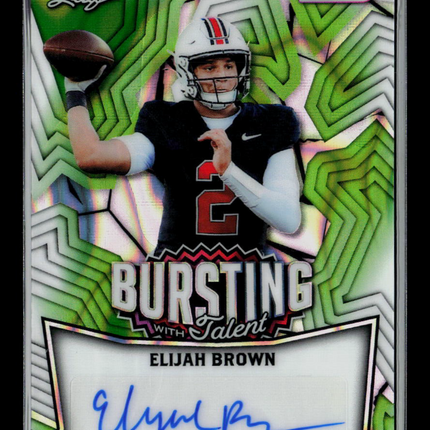 2025 Leaf Vivid Elijah Brown #TA-EB1 Green 2/8 Auto