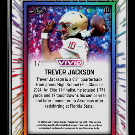 2025 Leaf Vivid Trever Jackson #172 1/1
