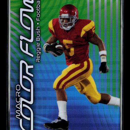 2025 Upper Deck Allure SE Reggie Bush #CF2-7 Macro Color Flow Green-Blue