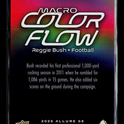 2025 Upper Deck Allure SE Reggie Bush #CF2-7 Macro Color Flow Green-Blue