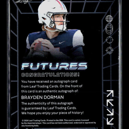 2024 Leaf Futures Brayden Dorman #A-BD1 Auto /49