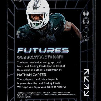 2024 Leaf Futures Nathan Carter #A-NC1 Auto /15