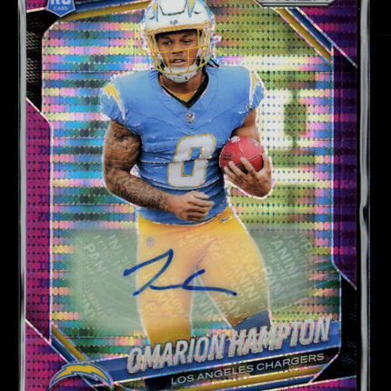 2025 Panini Prizm Omarion Hampton #355 Purple  Auto