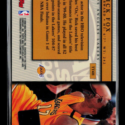 2000 Topps Gold Label Rick Fox #TT4H Finals Patch