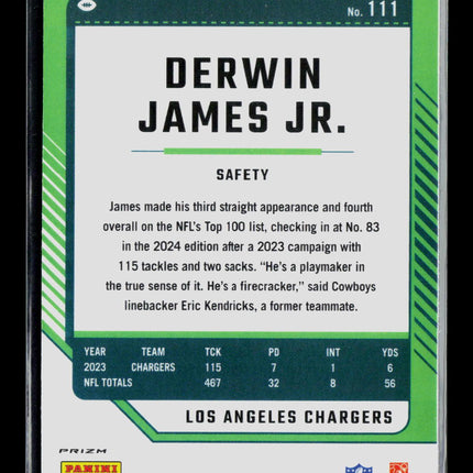 2024 Panini Donruss Optic Football Derwin James Jr. #111 Blue Stars
