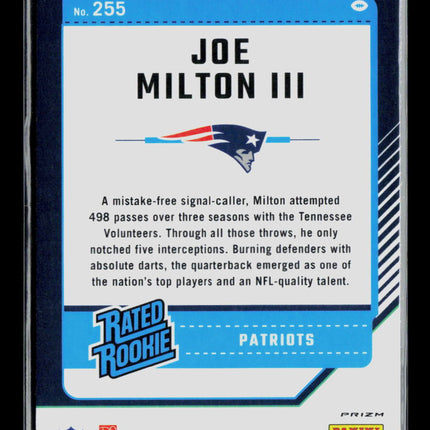 2024 Panini Donruss Optic Football Joe Milton III #255
