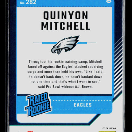 2024 Panini Donruss Optic Quinyon Mitchell #282 Green Velocity