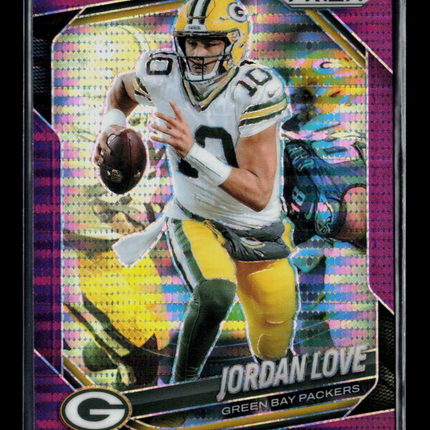 2025 Panini Prizm Jordan Love #82 Purple Pulsar