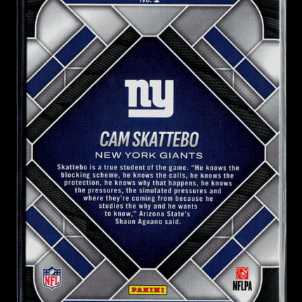 2025 Panini Prizm Football Cam Skattebo #1 RC