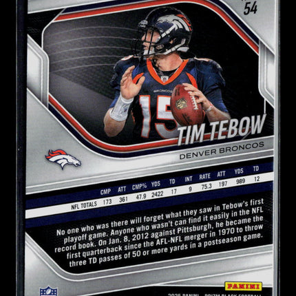 2026 Panini Prizm Black Tim Tebow #54