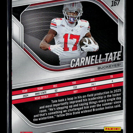 2026 Panini Prizm Black Carnell Tate #167