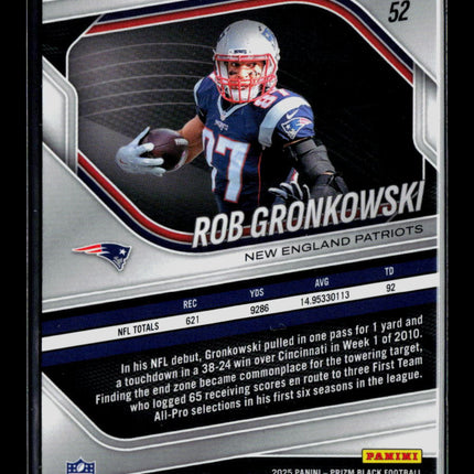2026 Panini Prizm Black Rob Gronkowski #52