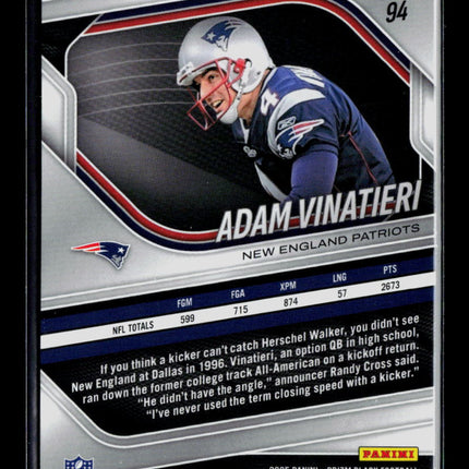 2026 Panini Prizm Black Adam Vinatieri #94
