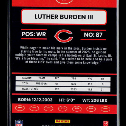2025 Panini Donruss Optic Luther Burden III #17 RC
