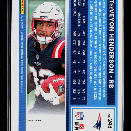 2025 Panini Donruss Optic TreVeyon Henderson #248 Blue Scope