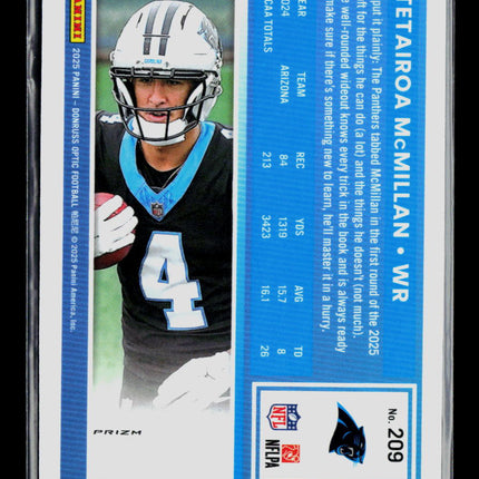 2025 Panini Donruss Optic Holo Tetairoa McMillan #209 Rookie