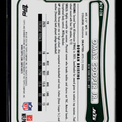2026 Bowman Chrome Omar Cooper Jr. #BCV-128 RC Speckle