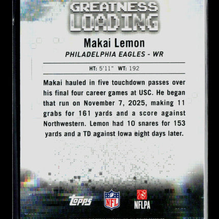 2026 Bowman Chrome Greatness Loading Makai Lemon #GL-13 RC