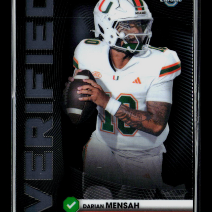 2026 Topps Bowman Chrome Bowman Verified Darian Mensah #BV-9