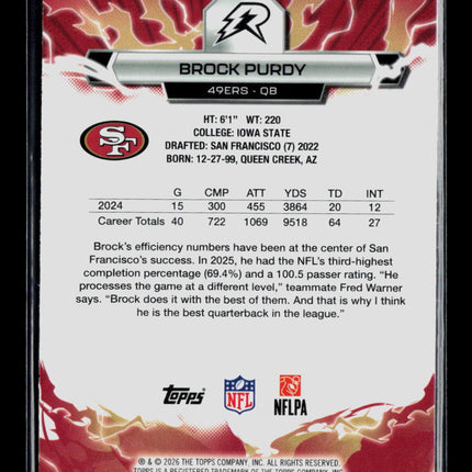 2026 Topps Resurgence Brock Purdy #86