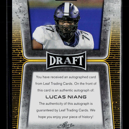 2020 Leaf Draft Lucas Niang #BA-LN1 RC Auto