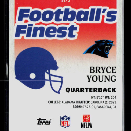 2025 Topps Finest Football's Finest Bryce Young #92-5 /92