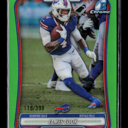 2026 Topps Bowman Chrome James Cook #BCV-12 Green 118/399