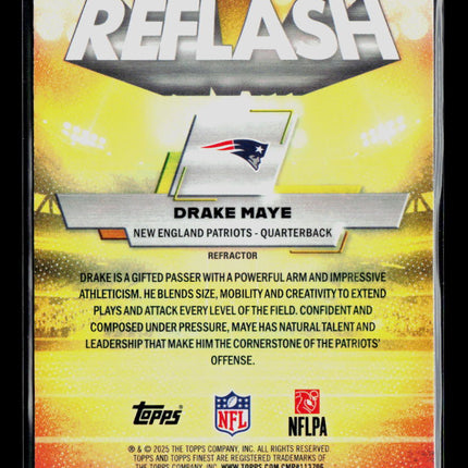 2025 Topps Finest Drake Maye #RF-5 Refractor