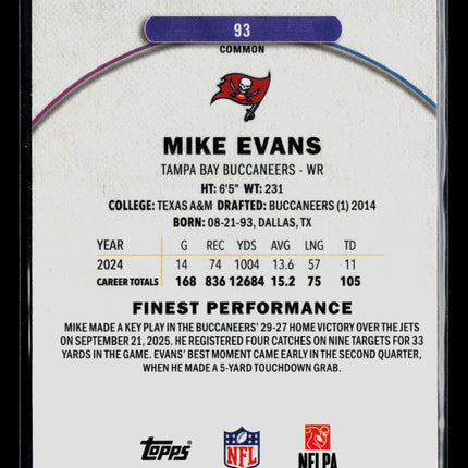 2025 Topps Finest Mike Evans #93