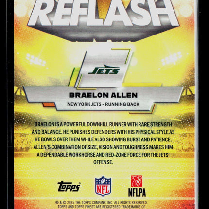 2025 Topps Finest Braelon Allen #RF-8 Green 32/75