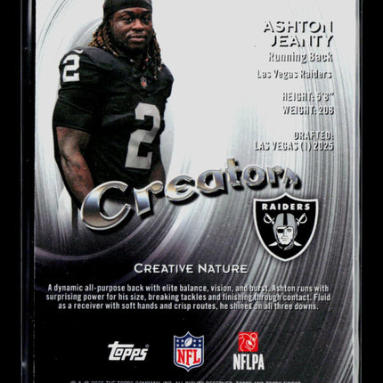 2025 Topps Finest Ashton Jeanty RC