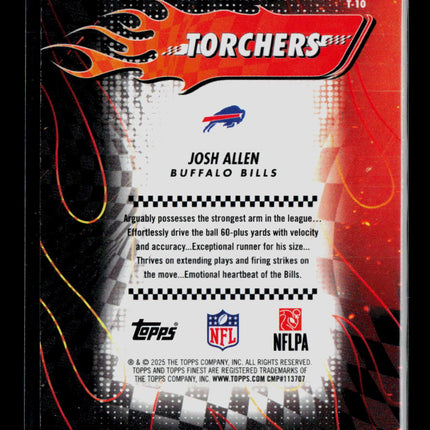 2025 Topps Finest Josh Allen #T-10
