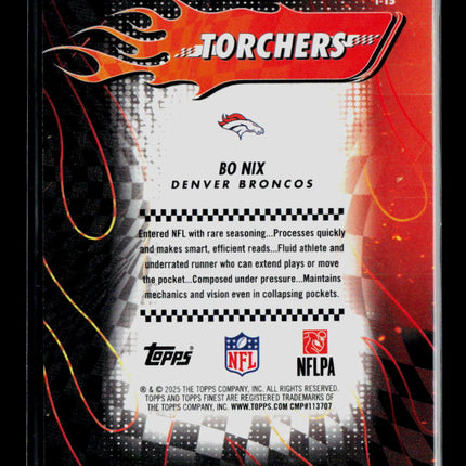2025 Topps Finest Bo Nix #T-15