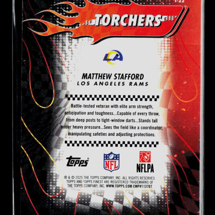 2025 Topps Finest Matthew Stafford #T-22