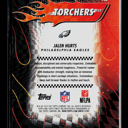 2025 Topps Finest Jalen Hurts #T-26