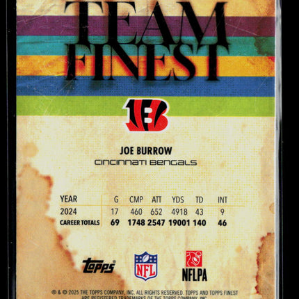 2025 Topps Finest Joe Burrow #TF-2