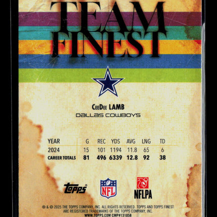 2025 Topps Finest CeeDee Lamb #TF-7