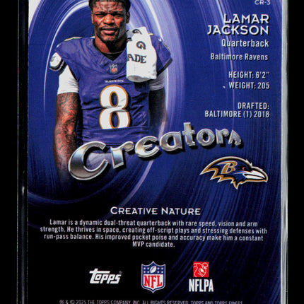 2025 Topps Finest Lamar Jackson #CR-3