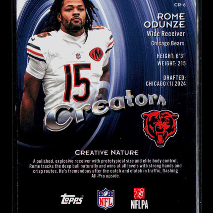 2025 Topps Finest Rome Odunze #CR-6 Refractor