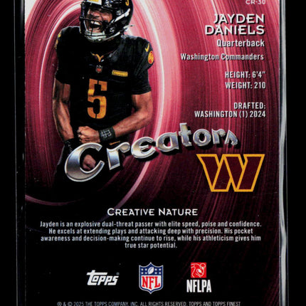 2025 Topps Finest Jayden Daniels #CR-30 Refractor