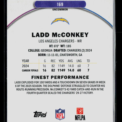 2025 Topps Finest Ladd McConkey #169 Refractor