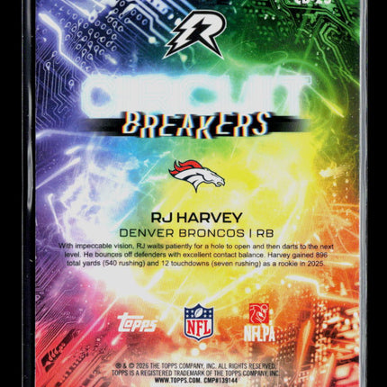 2026 Topps Resurgence Circuit Breakers RJ Harvey #CB-23 RC