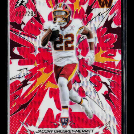 2026 Topps Resurgence Football Jacory Croskey-Merritt #198 Pink RC 222/299