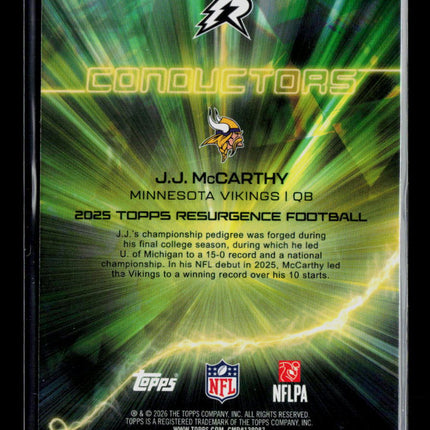 2026 Topps Resurgence Football J.J. McCarthy #C-22 241/350