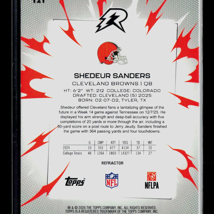 2026 Topps Resurgence Shedeur Sanders #121 Refractor RC