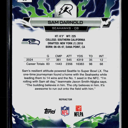 2026 Topps Resurgence Football Sam Darnold #90 Refractor